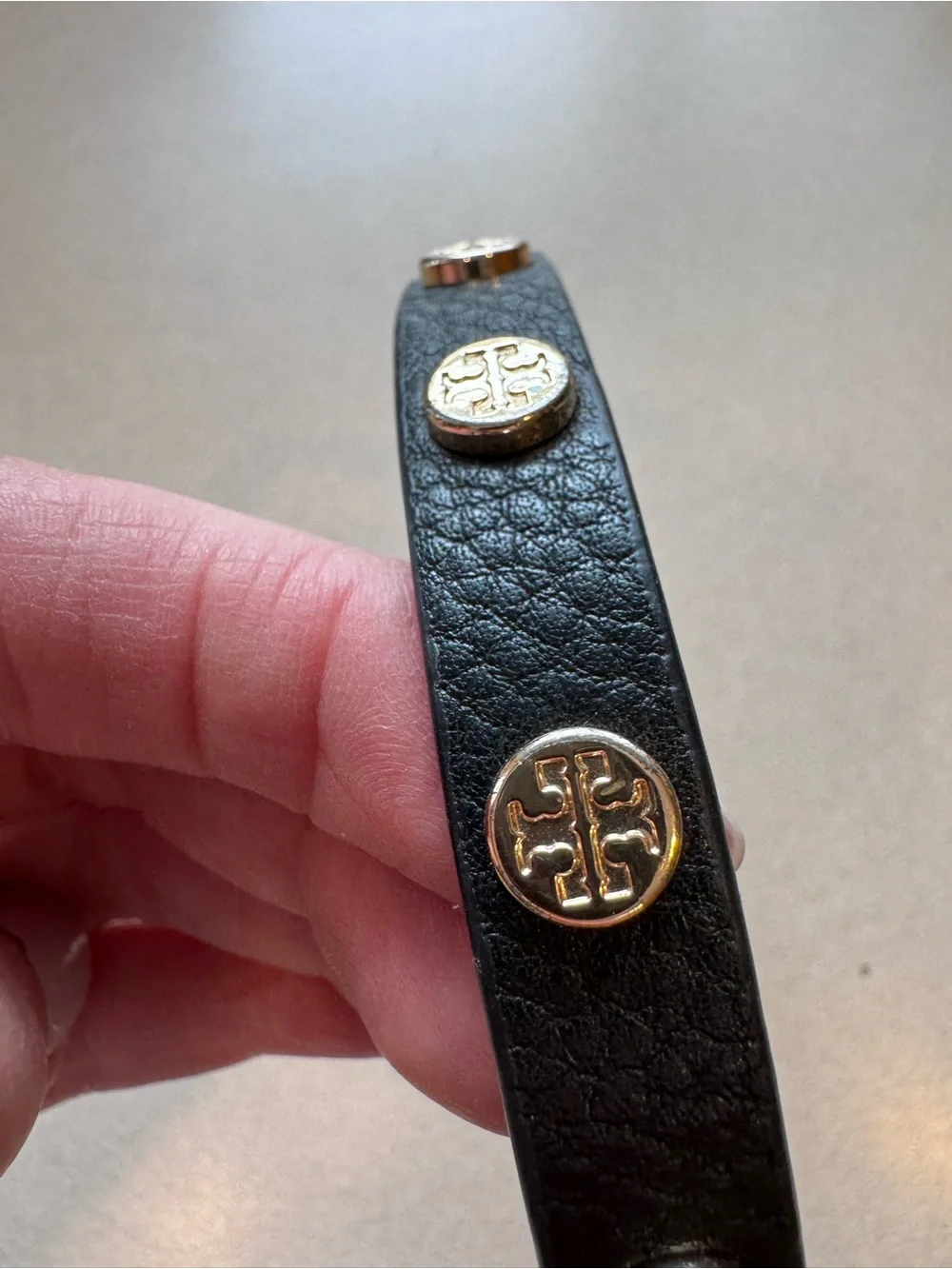 Tory Burch leather choker necklace